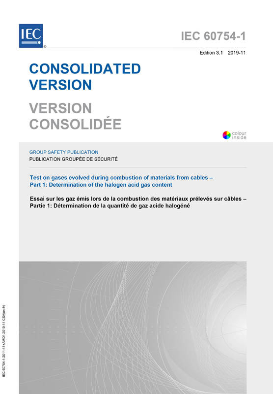 Cover IEC 60754-1:2011+AMD1:2019 CSV (Consolidated Version)